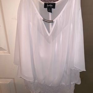 By & by white flowy blouse 💕